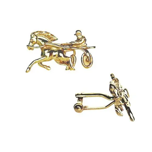 B.Manchettes Plaqué Or SULKY | BIJOUX EQUESTRES | EQUITATION | CHEVAL | MADILAR Top Vente