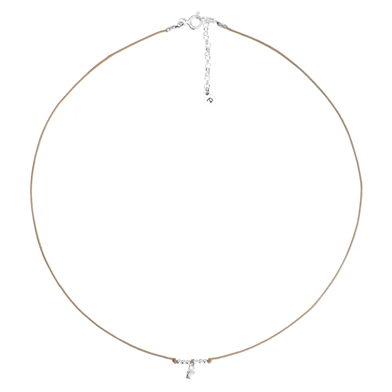 Affaire À Saisir COLLIER CORDON PIERRE MARTELÉE PAROS BEIGE