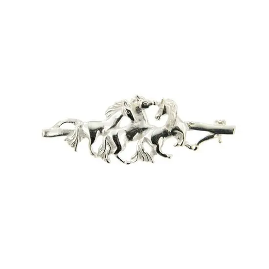 Vente Flash Broche Argent 3 CHEVAUX | BIJOUX EQUESTRES | EQUITATION | CHEVAL | MADILAR