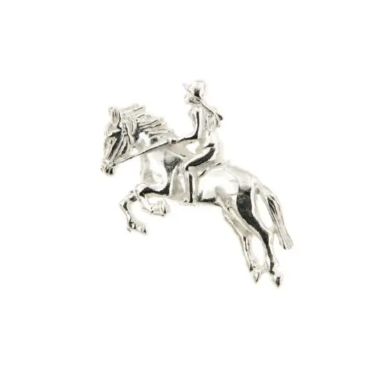 Retour Gratuit Broche Argent CHEVAL ET CAVALIERE | BIJOUX EQUESTRES | EQUITATION | CHEVAL | MADILAR