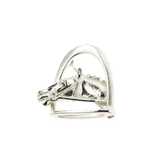Prix Choc Broche Argent ETRIER GM/TETE | BIJOUX EQUESTRES | EQUITATION | CHEVAL | MADILAR