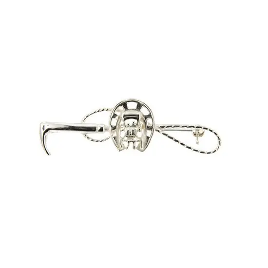 Vente Directe Broche Argent CRAVACHE FER GM/CALECHE | BIJOUX EQUESTRES | EQUITATION | CHEVAL | MADILAR
