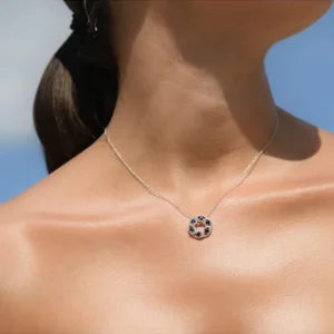Top Qualité Collier D0,27/66, SAP1,15/6 Or Blanc 750/1000
