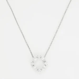 Acheter Direct Collier Or Blanc 750/1000 "Piassina" Diamant 0,50/8