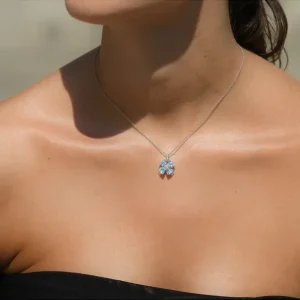 Prix Choc Collier "Lysiana" D 0,071ct/12SKY 3,87ct/4 Or Blanc 750/1000