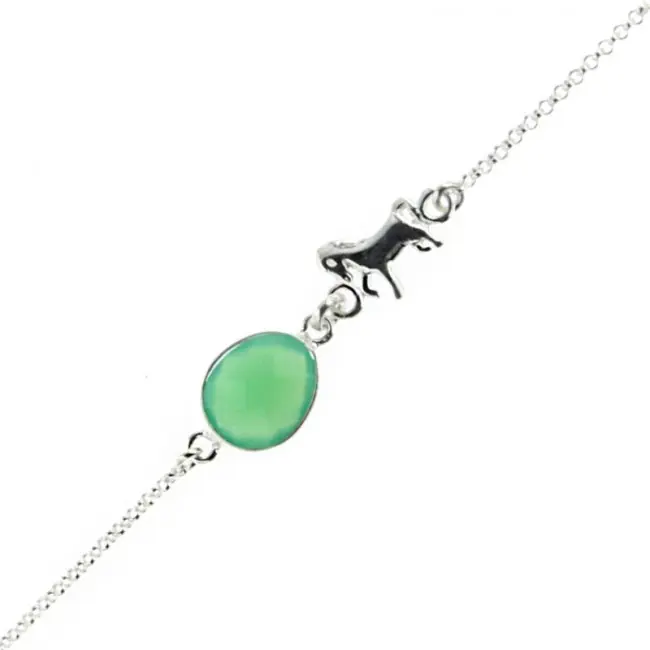 Bracelet CHEVAL Argent & Pierre naturelle | BIJOUX EQUESTRES | FABRICATION FRANCAISE Prix Réduit