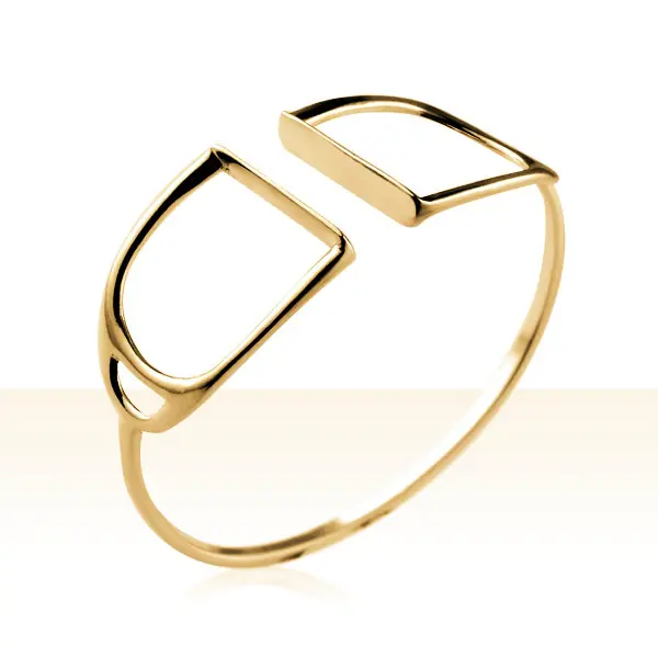 Prix Réduit Bracelet Plaqué Or JONC ETRIER GM | BIJOUX EQUESTRES | EQUITATION | CHEVAL | MADILAR