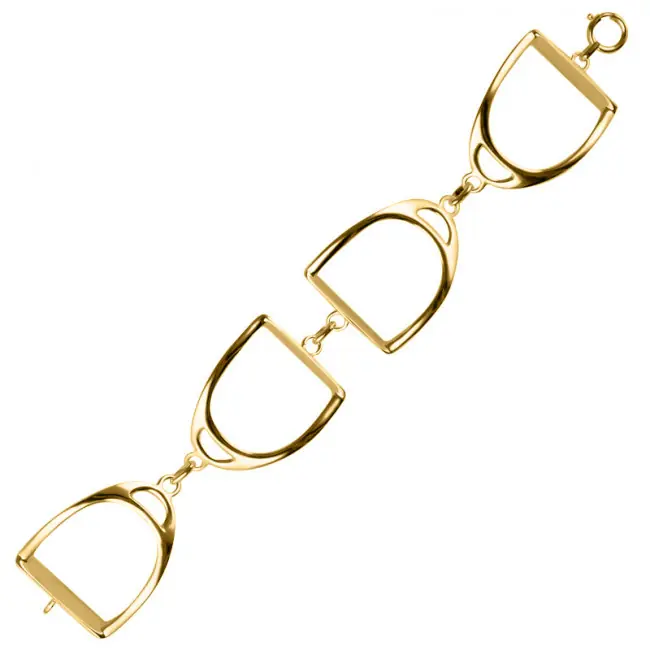 Bracelet Plaqué Or ETRIER AUTEUIL GM | BIJOUX EQUESTRES | EQUITATION | CHEVAL | MADILAR Premium