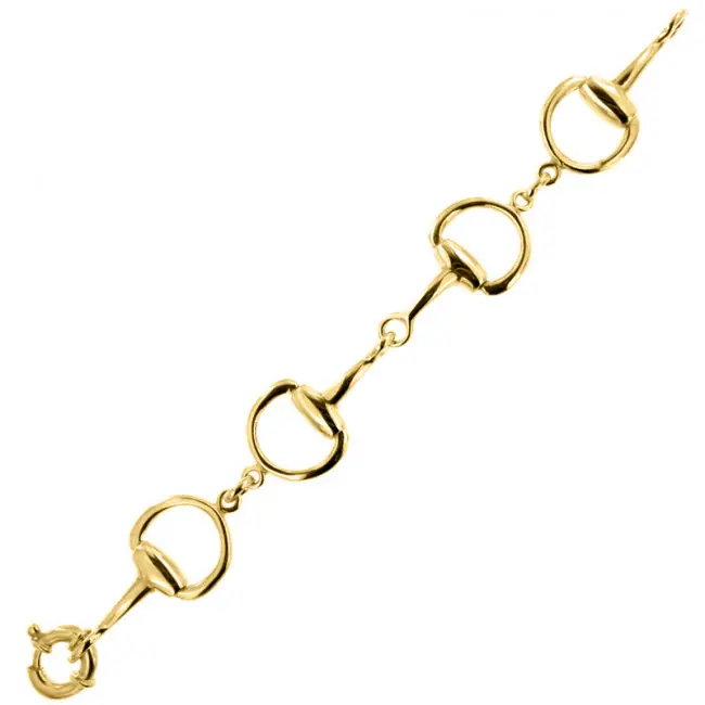 Certifié Bracelet Plaqué Or MORS GM | BIJOUX EQUESTRES | EQUITATION | CHEVAL | MADILAR