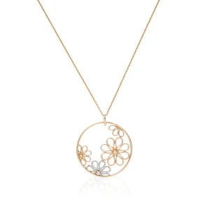 Promotion Saisonnière Collier "Enclos fleuri" Diamants 0,25ct/58 Or Rose 750/1000