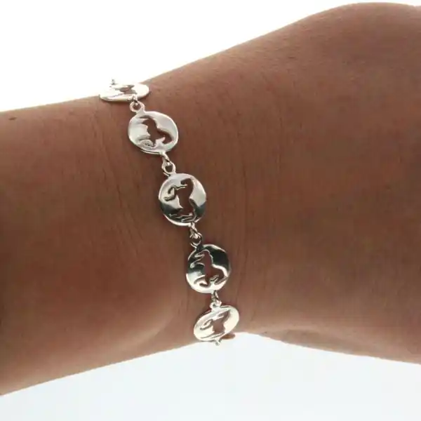 Acheter En Ligne Bracelet Argent "JEREZ" Mini Cheval 12 Motifs | BIJOUX EQUESTRES | EQUITATION | CHEVAL | MADILAR