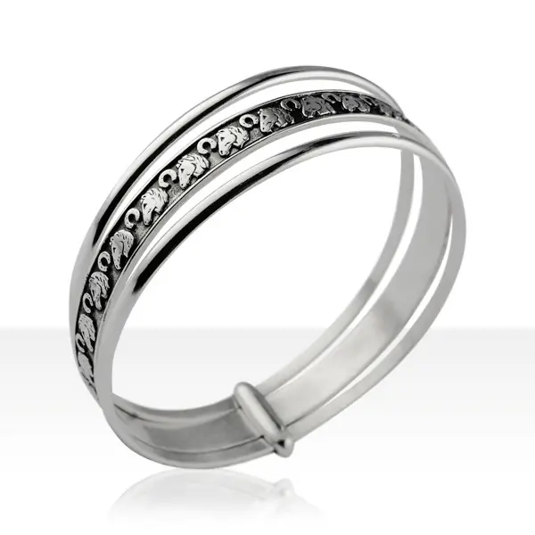 Bracelet Argent JONC TETE/2 ANNEAUX | BIJOUX EQUESTRES | EQUITATION | CHEVAL | MADILAR Expédié Aujourd’hui