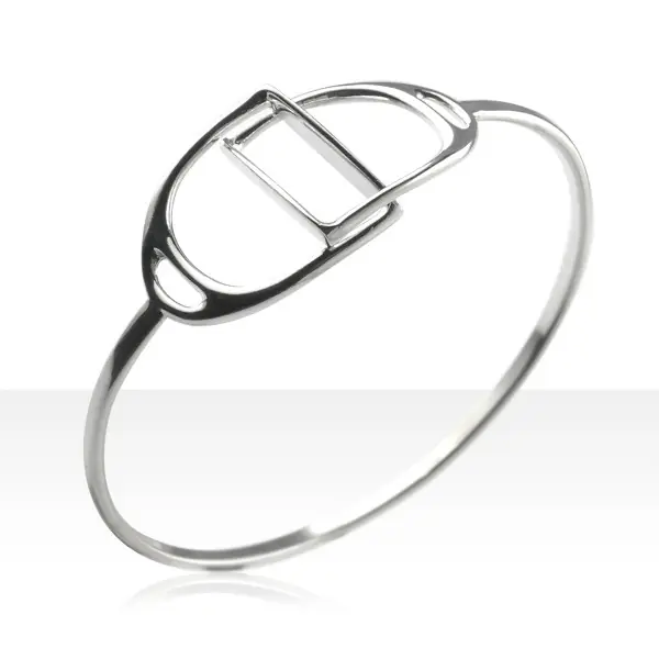 Affaire À Saisir Bracelet Argent JONC ETRIERS ENTRELACES PM | BIJOUX EQUESTRES | EQUITATION | CHEVAL | MADILAR