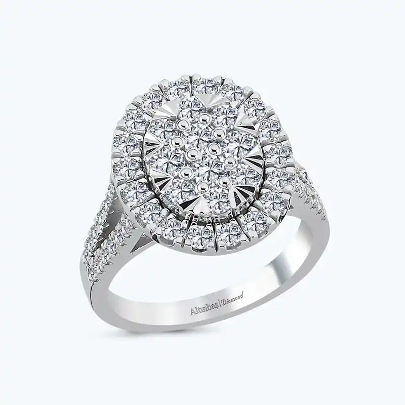 Top Vente Bague Diamant Oval