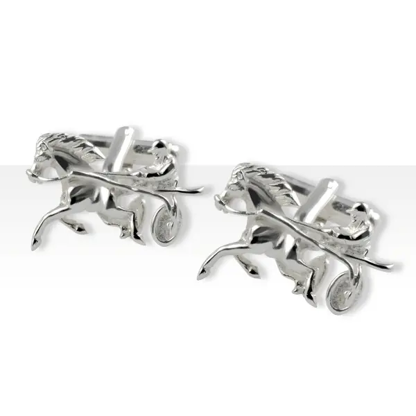B.Manchettes Argent SULKY | BIJOUX EQUESTRES | EQUITATION | CHEVAL | MADILAR Promotion
