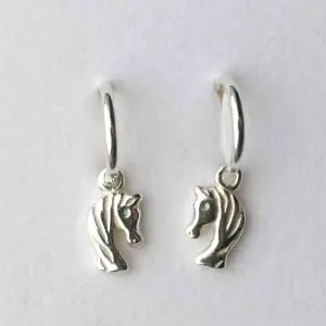 Créoles Argent TETE CHEVAL | BIJOUX EQUESTRES | EQUITATION | CHEVAL | MADILAR Super Prix