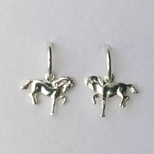 Authentique Créoles Argent POULAIN PARADE | BIJOUX EQUESTRES | EQUITATION | CHEVAL | MADILAR