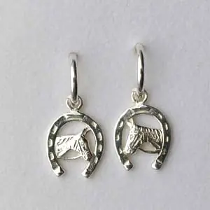 Édition Limitée Créoles Argent TETE FER 89 | BIJOUX EQUESTRES | EQUITATION | CHEVAL | MADILAR