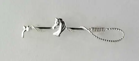 Livraison Mondiale Broche Argent FOUET-TETE | BIJOUX EQUESTRES | EQUITATION | CHEVAL | MADILAR