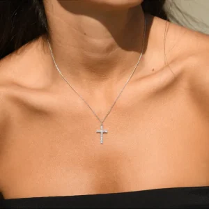 Remise Collier D0,63/12 Or Blanc 750/1000