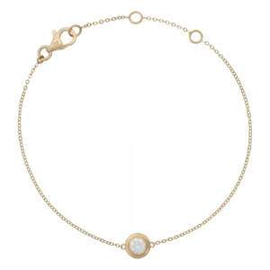 Achat Immédiat Bracelet Or Jaune Solitude Diamants 0,25ct