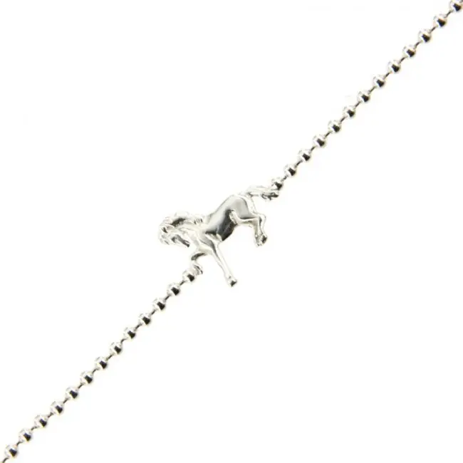 Bracelet Argent Ch. Boule Motif Poulain Parade | BIJOUX EQUESTRES | EQUITATION | CHEVAL | MADILAR Seulement Aujourd’hui