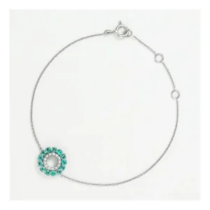 Retour Gratuit Bracelet "Tzaneen" D0,06/13 E0,44/13 Or Blanc 750/1000