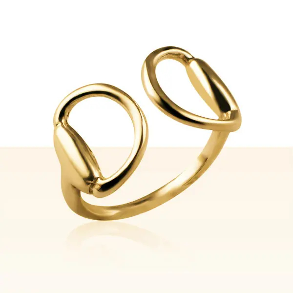 Produit De Marque Bague Plaqué Or MORS JONC | BIJOUX EQUESTRES | EQUITATION | CHEVAL | MADILAR