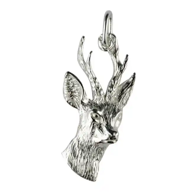 Prix Réduit Pendentif TETE CHEVREUIL Argent massif | BIJOUX CHASSE