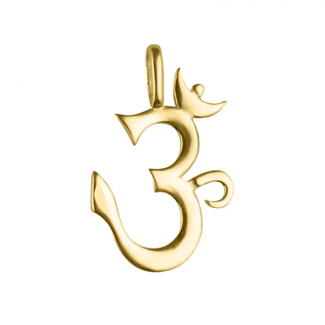 Prix Bas Pendentif Plaqué Or AUM GM | BIJOUX INDIEN | HINDOUISME BOUDDHISME | MADILAR