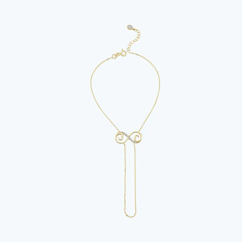 Offre Du Jour Bracelet Chaîne de Main Infini en Or