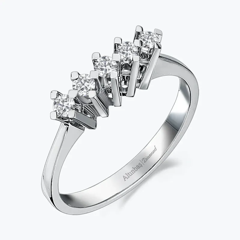 Meilleure Vente Bague Diamant Cinq Pierres