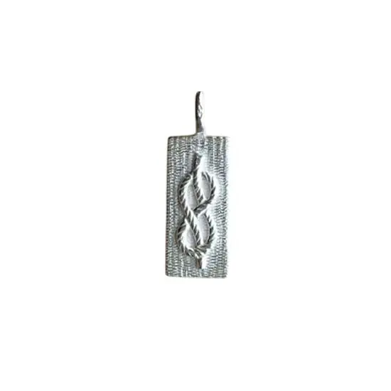 Plaque Argent RECTANG + LAC D'AMOUR GM | Bijoux Maçonniques | Franc-Maconnerie | MADILAR Promotion Saisonnière