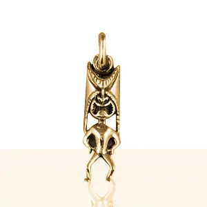 Prix Promo Pendentif Plaqué Or TIKI PACIFIQUE | BIJOUX OCEANIE TAHITI | MADILAR