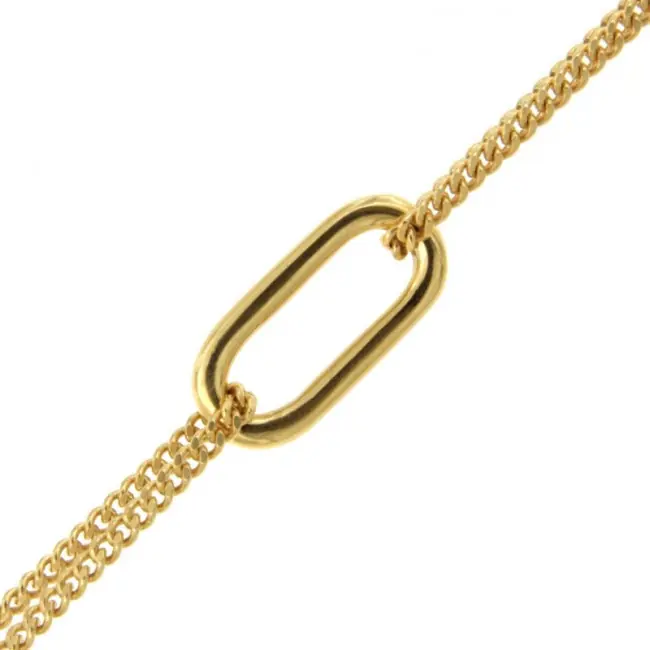 Petit Prix Bracelet Ovale OTO Barrette - Plaqué Or