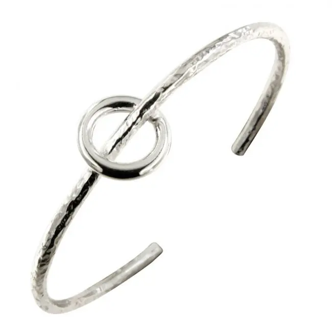 Bracelet Jonc Argent PHI - Martelé - Argent massif Marque