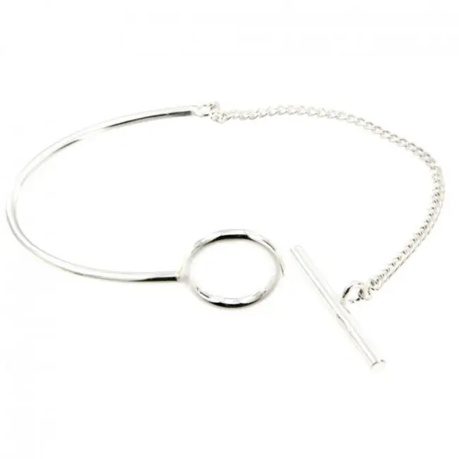 Bracelet semi rigide fermoir barrette Argent EPURE | BRACELET ARGENT FEMME Prix Réduit