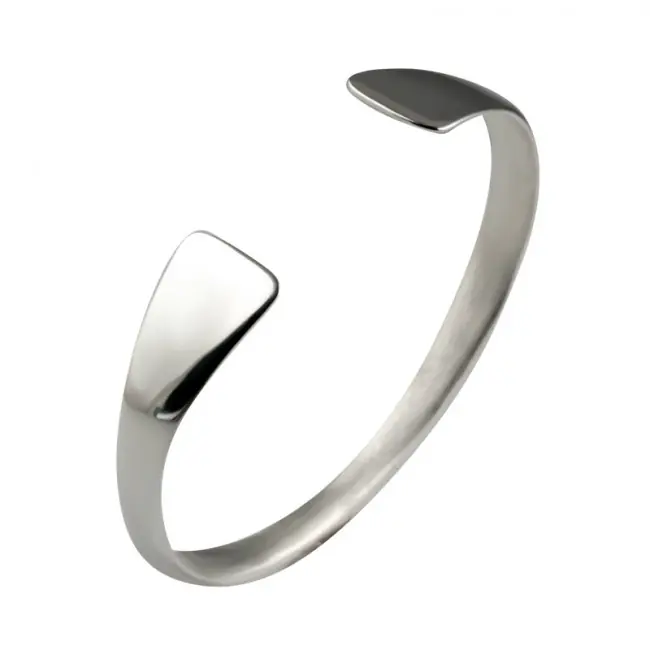 Meilleure Qualité BraceletArgent JONC MASSIF SEVENTIES | BIJOUX ARGENT VINTAGE | FEMME HAUT DE GAMME | MADILAR