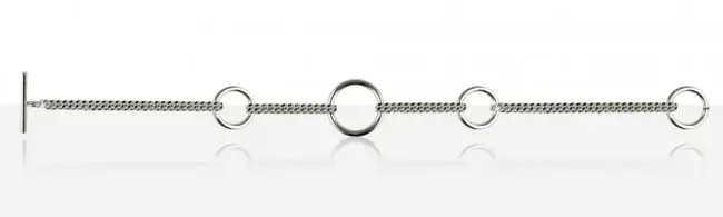 Retour Gratuit Bracelet Argent EPURE GOURMETTE 3ANNEAUX | BIJOUX DESIGN ARGENT MASSIF | FEMME
