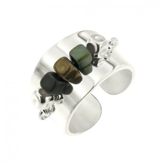 Soldes BAGUE ARGENT MASSAI | BIJOUX ETHNIQUE CHIC fabriqué en France | MADILAR |