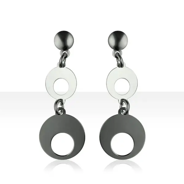 Réduction Boucles d'oreille ArgentRONDS DECOUPES | PENDANTES | MADILAR