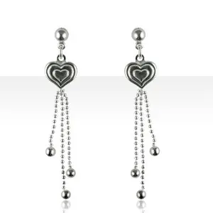 Quantité Limitée Boucles d'oreille Argent OP COEUR VOL PP BOULES | ENFANT | MADILAR